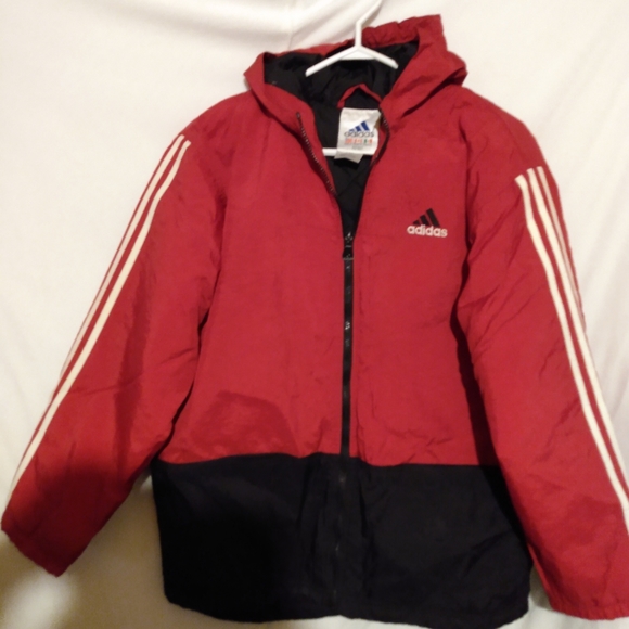 here is a VINTAGE 1990's ADIDAS WINTER COAT!!! Tag says LARGE, fits like  MEDIUM - Picture 4 of 6